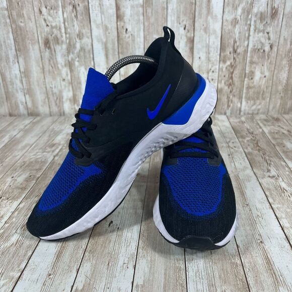 Nike odyssey react 2 Flyknit black racer blue‎ Mens 10 ah1015 011 - Picture 5 of 8